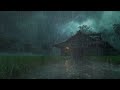 Thunderstorm sounds on a tin roof for sleep - Gentle Night Rain 3 HOURS - Deep Sleep with Sound Rain