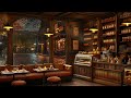 Soft Rain Sounds & Smooth Jazz Background Music for Relax 🍂 Autumn Night on Coffee Shop Ambience