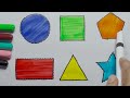 Easy drawing shape, 2d shapes drawing activity for kids, how to draw shapes| Shape Drawing 03