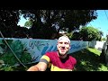 Decorating AIRBNB backyard with graffiti mural