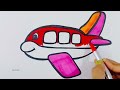 How to draw an Aeroplane step by step | aeroplane drawing for kids | easy kids drawing