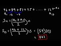 How To Find The Sum of an Arithmetic Series - Algebra