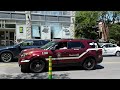 FIRE TRUCKS AND CHIEF RESPONDING ARE BLOCKED BY IDIOT DRIVER - MONTREAL FIRE DEPARTMENT | RARE