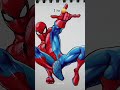 How to Draw Spiderman in 10sec, 10mins, 10hrs #shorts