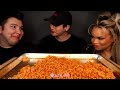 ASMR NUCLEAR FIRE NOODLES with NIKOCADO AVOCADO & TRISHA PAYTAS (No Talking) MUKBANG