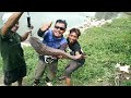 Blusukan memburu ikan keli afrika monster || mancing udang di sungai strike ikan keli monster