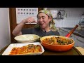 꽁치김치찌개 끓였어요! 대왕 두부조림은 시장에서 4천원에 사왔습니다 맛좋다~ 먹방MUKBANG