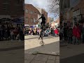 Magician on his unicycle in York