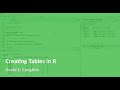 Creating Tables in R