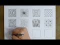 Zentangle Drawing 12 Freehand Pattern Art