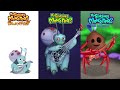 My Singing Monsters, Lost Landscapes, The Explorers, Fanmade, Banban Island | Redesign Comparisons