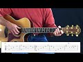 Sweet Hour of Prayer fingerstyle guitar lesson tutorial with on-screen TAB
