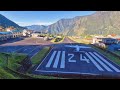 Lukla Airport Twinotter Landing  /  Tenzing-Hillary Airport (Lukla Airport) Nepal   🇳🇵