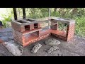 how to make a large-sized wood stove with wide use space # 205