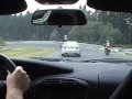 Sabine on the Nürburgring followed by a Porsche 996 GT3