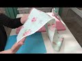 Spring DIY Decor • Print on Fabric • Tea Towel Appliqué • Layered Lace Flower • Crepe Paper Blossoms
