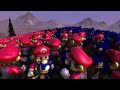 10,000 MARIO VS 10,000 SONIC In UEBS!