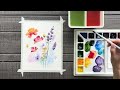 Pure Painting FUN! 🤩 Stress Free, Simple, & Relaxing: Step-by-Step Loose Watercolor Wildflowers!