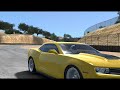 a video where a Yellow Bee Camaro seen racing in the race track