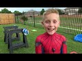 KidCity Builds a Giant Spider-Man Backyard Board Game in our Backyard! KidCity