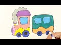 Train drawing tutorial for kids | Train drawing easy