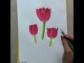 Easy flower drawing by pencil colours