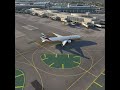 Landing moment of boeing 777 Shot from Landing gear (SFO)