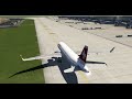 AEROFLY FS 4 Flight Simulator - Swiss Air Airbus A321 Landing and Taxi in Zurich Airport
