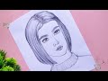 how to draw a girl with short hair - step by step / girl drawing easy / pencil drawing for beginners