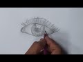 Simple Eye Drawing || Eye Tutorial  || Easy eye drawing for Begginers