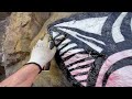 PAINTING AT AN ABANDONED FACTORY - Raw graffiti - full proces