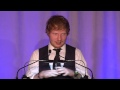Ed Sheeran Speaks at the 2015 American Institute for Stuttering Gala