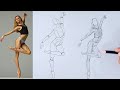How To Draw Dynamic Pose||Female Figure Drawing||Mannequin Figure Drawing