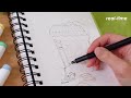 How to Draw Loose Urban Sketch Using Ohuhu Markers