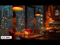 Coffee Shop Ambience | Rain And Thunderstorm Sounds For Working Or Sleeping