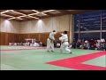 春季青少年合気道競技大会　指導員藤本和義　自由技演武 Fujimoto sensei and Kawamura san Demo 3/11/2018.