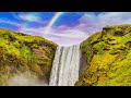 Waterfall Flowing In Nature. Great for Relaxation, Study & Meditation.