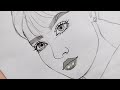 how to draw a beautiful girl - step by step // girl drawing easy // drawing for beginners