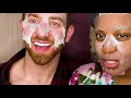 Love Is Blind's Lauren & Cameron Are Face Mask Couple Goals | Masked And Answered | Marie Claire