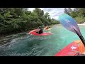 Kajak Kurs mit der Soca-Kajakschule. Wildwasser mit dem Kajak auf der Soca vom Feinsten.