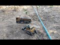 How to play control dump 1573 truck ,Huina Bulldozer 1569 Work ,Rc Excavator 1550,#rcb #excavator