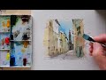 A demonstration of my Favorite urbansketching techniques. Pen and wash of an alley it Florence Italy