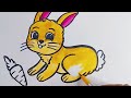 How to draw a Rabbit step by step | Rabbit drawing for kids | easy drawing