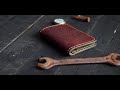 Making minimalist leather wallet card holder handmade DIY PDF pattern How it's made?