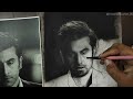 How To Draw Realistic Portrait | Tutorial | Step By Step | Ranbir Kapoor |