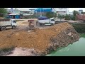 Wonderful Opening Project Filling Delete Deep Pond​​ By Dozer Push & Grading With Truck5T Unloading