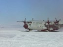 LC-130 Hercules taxis in Antarctica