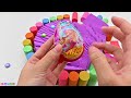 Satisfying Video l How To Make Rainbow Sun Cake with Kinetic Sand & Candy Cutting ASMR