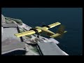 Flightgear DHC-6 Twin Otter short landing on Alcatraz roof