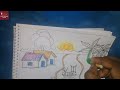 Drawing of beautiful village nature /সুন্দর গ্রাম প্রকৃতির আঁকা